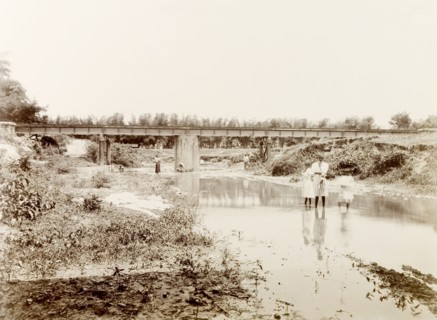 Railway bridge over San Juan River, Trinidad. A railway bridge crossing the San Juan River on the