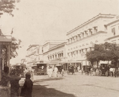Old Court House Street, Calcutta. View down Old Court House Street in Calcutta, a commercial road