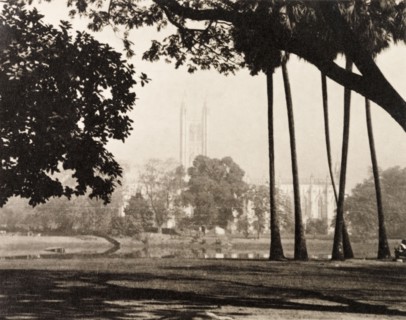 St. Paul's Cathedral, Calcutta. View over an open landscape to St. Paul's Cathedral in Calcutta,