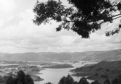 Lake Bunyonyi, Uganda. View across Lake Bunyonyi in south-west Uganda, close to the border with
