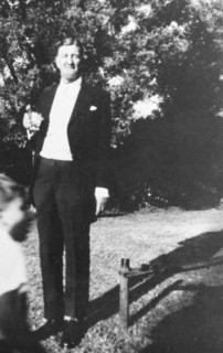 Portrait of Raymond Hook. Full-length portrait of Raymond Hook, an eccentric settler farmer with a