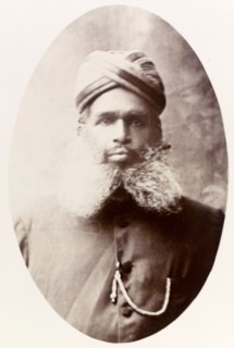 The Raja of Nilambur. Studio portrait of the Raja of Nilambur. Nilambur, Malabar District (Kerala),