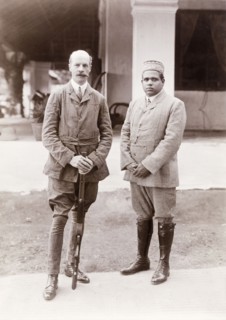 Governor of Madras and Elaya Rajah of Nilambur. Sir Arthur Lawley, Governor of Madras, poses with