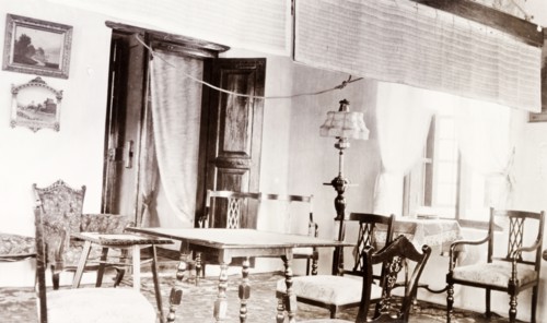Governor's drawing Room at Edakkara lodge. Interior shot of the drawing room in the bungalow at