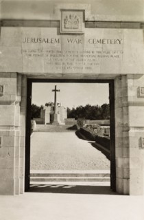 Jerusalem War Cemetery. A commemorative arch at Jerusalem War Cemetery dedicated to all the allied