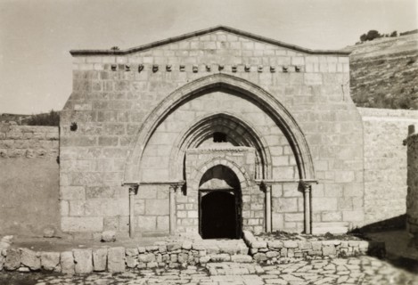 Tomb of the Virgin Mary, Jerusalem . The facade of the Tomb of the Virgin Mary, situated at the