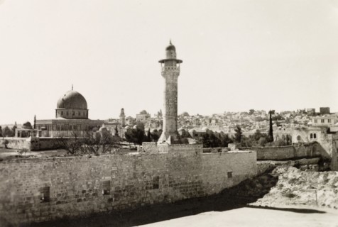 Dome of the Rock overlooking Jerusalem. View of the Dome of the Rock (also known as Mosque of Umar)