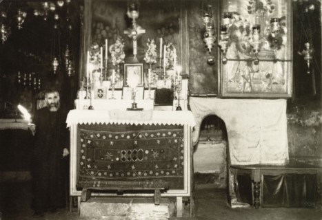 Altar in the Tomb of the Virgin Mary. An altar in the Tomb of the Virgin Mary, enshrined with