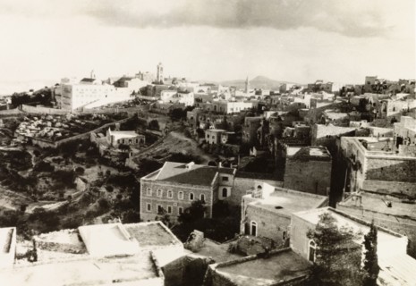 Bethlehem. View from the Church of the Nativity over the city of Bethlehem. Bethlehem, British