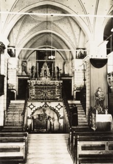Church of the Annunciation, Nazareth. Interior of the Church of the Annunciation, where according