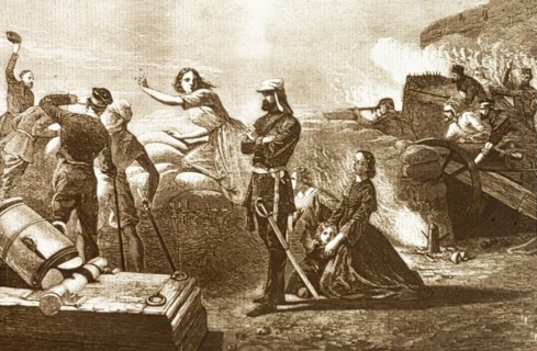 The Campbells are coming'. An illustration depicts a battle scene from the final stages of the