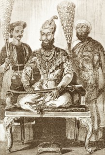 Portrait of Bahadur Shah II. Illustrated portrait of Bahadur Shah II (1775-1862), the last Mughal