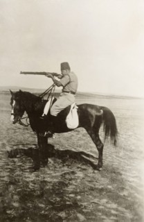 Arab officer of the Palestine Police Force. A mounted Arab officer of the Palestine Police Force