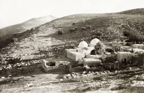 Mosque in the Judean Hills. View of an ancient Arab mosque situated in the Judean Hills. Judea,