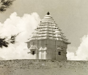 Hindu temple on a beach in Puri. A small Hindu temple is located on a sandy beach in Puri. An