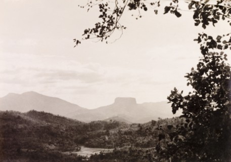 Bible Rock, Ceylon. View of Bible Rock on the summit of Batalegala Mountain, taken from the Colombo