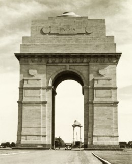 The India Gate, Delhi. View of the India Gate in Delhi, a war memorial designed by British