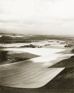 South Downs, England. View from Firle Beacon overlooking the rolling hills of the South Downs.