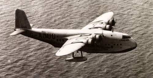 A BOAC flying boat. A Short Empire flying boat, used by the British Overseas Airways Corporation