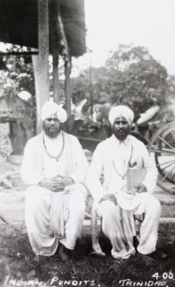 Indian 'pundits', Trinidad. Portrait of two Indian 'pundits', a term used to describe Hindu