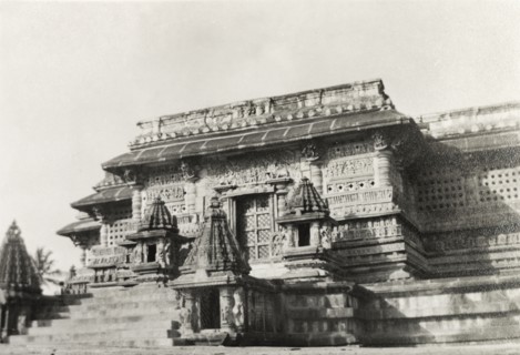facade of Chennakesava Temple. View of the ornately carved facade of Chennakesava Temple, a 12th