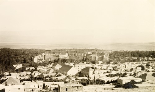 View across Baalbek. View across Baalbek, looking towards the Corinthian columns of the town's