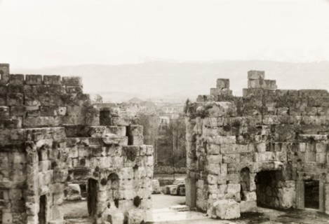 Roman ruins at Baalbek. Part of the monumental Roman ruins at Baalbek, once one of the largest