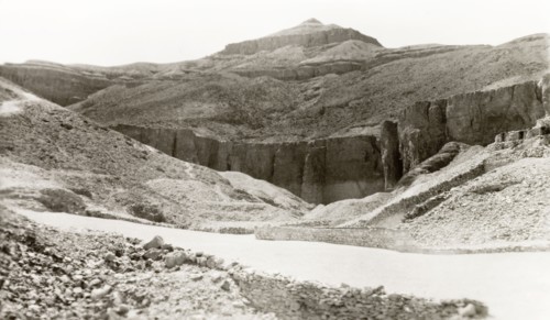 Valley of the Kings, 1945. View of the Valley of the Kings, the burial site for nearly 500 years of