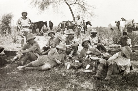 Men from the Police Training School. A group of men from the Police Training School at Moradabad