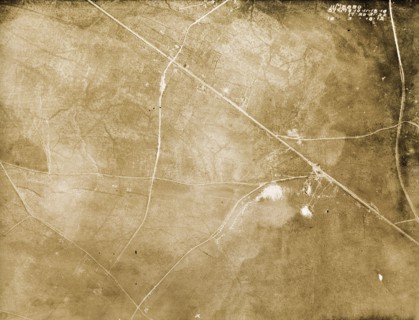 Le Sars and the Butte de Warlencourt, 1918. One of a series of British aerial reconnaissance