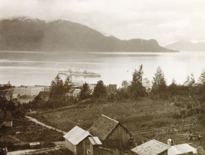 View of Elephant Point, Alaska. View of Elephant Point on Woronofski Island, taken from high ground