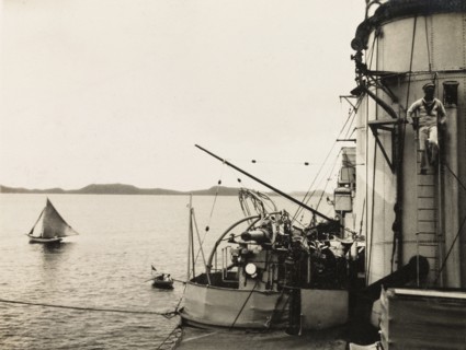 HMS Dauntless entering Siparia. View taken from the deck of HMS Dauntless as it entered the harbour