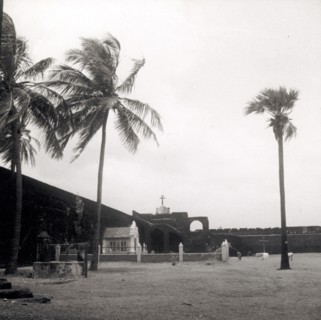 Interior of the old fort on Diu Island. Interior shot of the old fort on Diu Island, built by the