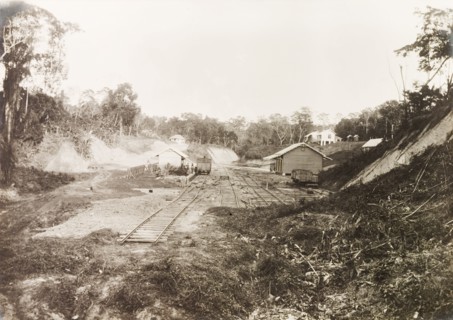 Siparia railway station, Trinidad. View looking northeast along the extended Siparia railway line