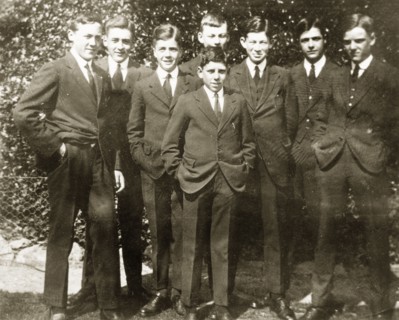 Eastbourne College students. Young male students from Eastbourne College pose for a group portrait