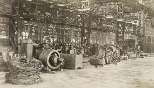 Industrial workshop in garden Reach. The interior of an industrial workshop in the suburb of Garden