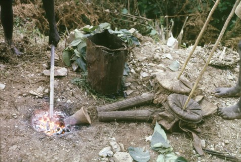 Iron Age forge in Mafuga Forest. A forge used by forestry workers to harden the tips of rock drills