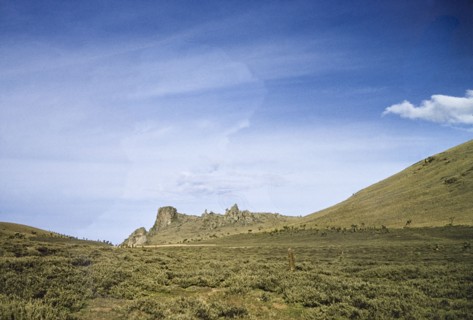 Inside the crater of Mount Elgon. View from inside the crater of Mount Elgon. East Uganda, 26