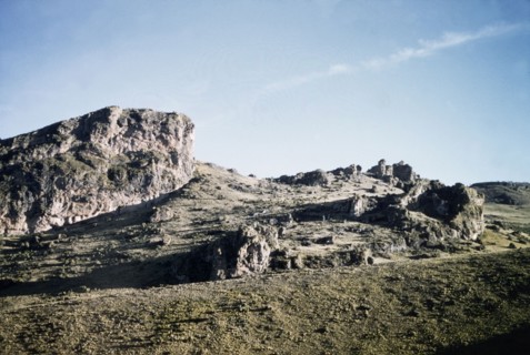 Inside the crater of Mount Elgon. A rock formation inside the crater of Mount Elgon. East Uganda,