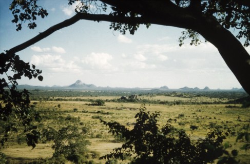 Dodoth county scrubland. View across semi-desert in Dodoth county, taken from Kaabong in Karamoja.