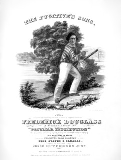The Fugitive's Song sheet music 1845. Created by Jesse Hutchinson, Jr.
