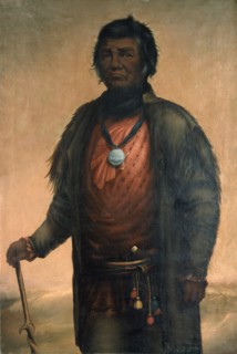 Portrait of Shabbona, Potawatomi Chief, 1859.  Created by Webber, E. S.