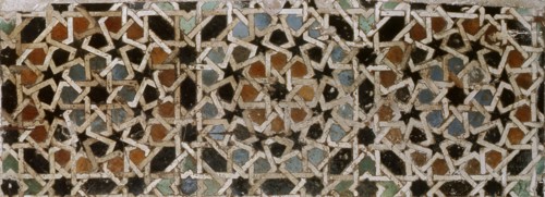 Geometric tile mosaic from the now destroyed madrasa founded by the Ziyanid sultan Abu Tashfin at Tlemcen