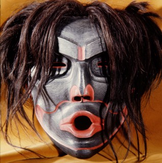A mask representing Tsonoqa, a giantess who carried away children in order to eat them