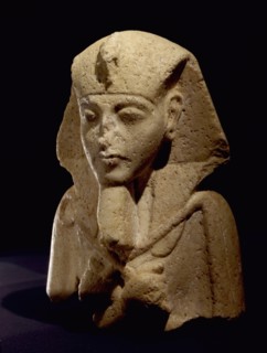Upper part of a shabti of Akhenaten (Amenhotep IV) Country of Origin: Egypt