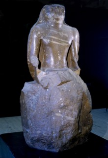 Statue in the form of a hawk, found in 1859 1860 by August Mariette