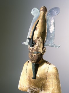 Gilt wood statue of Osiris, god of death, resurrection and fertility