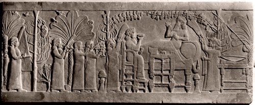 Stone relief from the palace of Ashurbanipal