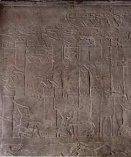 Stone relief from the palace of Ashurbanipal