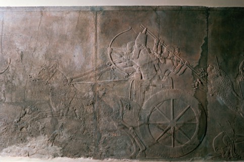 Stone relief from the palace of Ashurbanipal